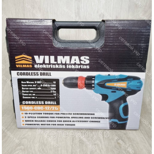 Шуруповерт аккумуляторный Vilmas 1500-CDC-12/2 Li