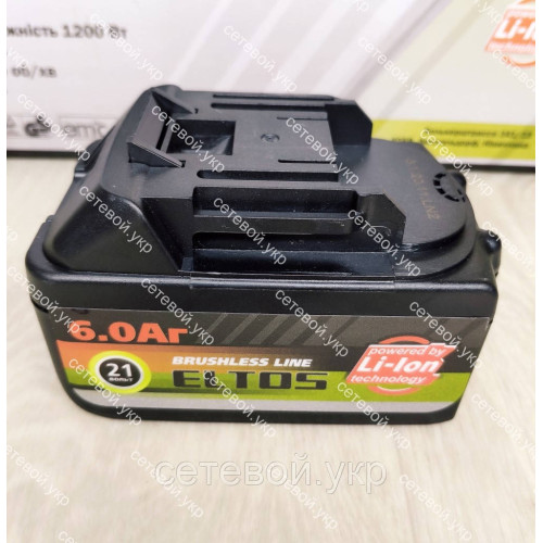 Аккумуляторная болгарка Eltos МШУ 125/21 (21 V, 6 Ач.)