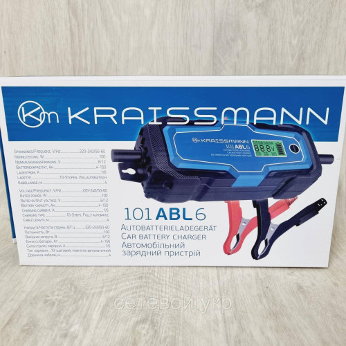 Зарядное устройство для автомобильного аккумулятора Kraissmann 101 ABL 6