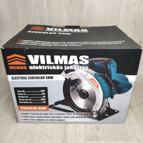 Пила дисковая с лазером Vilmas 1200-CS-185L с лазером (1200 Ватт, 185 диск).