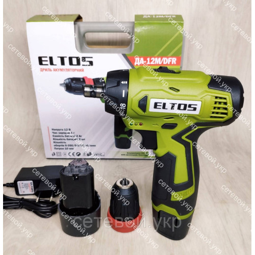 Шуруповерт аккумуляторный Eltos ДА-12M/DFR (2 аккумулятора)
