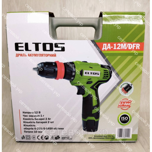 Шуруповерт аккумуляторный Eltos ДА-12M/DFR (2 аккумулятора)