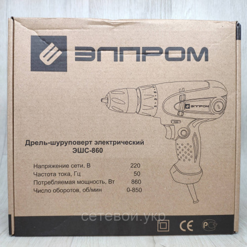 Сетевой шуруповерт Элпром ЭШС-860