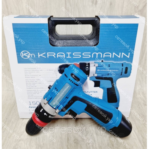 Шуруповерт Kraissmann 1500 S-ABS 12/2 Li ДФР патрон