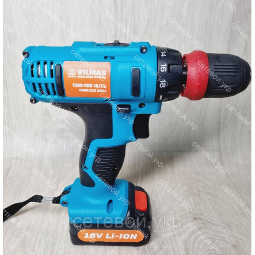 Шуруповерт аккумуляторный Vilmas 1500-CDC-18/2 Li (DFR патрон)