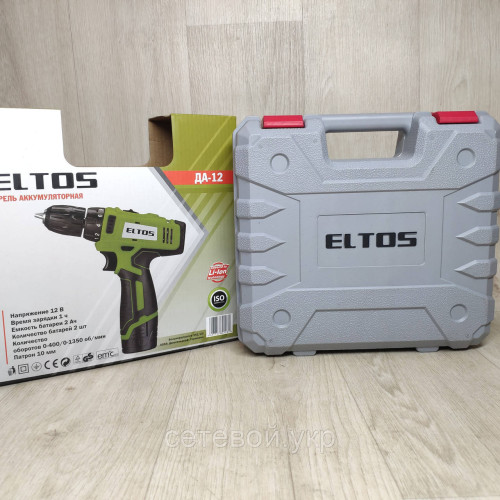 Шуруповёрт аккумуляторный Eltos ДА 12 в кейсе