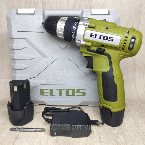 Шуруповерт аккумуляторный Eltos ДА 12/2 Li в кейсе