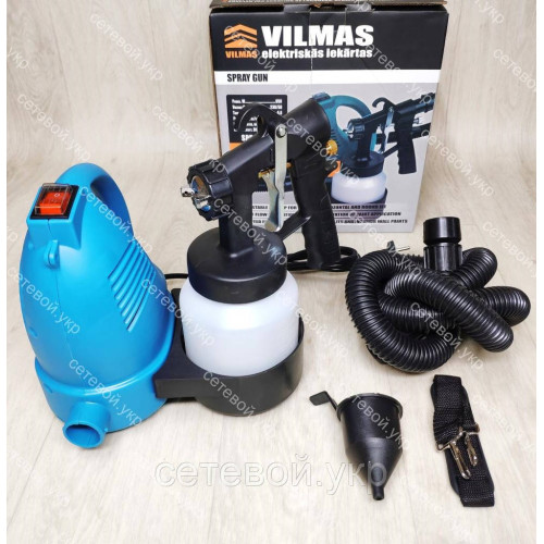 Краскопульт электрический VILMAS 650-SG-300  водоэмульсионной краски
