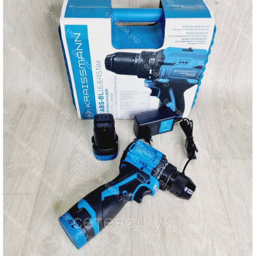 Аккумуляторный шуруповерт KRAISSMANN 103 ABS-BL 16.8/45 NM